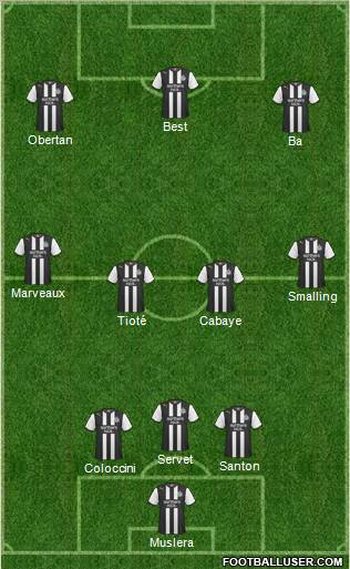 Newcastle United Formation 2011