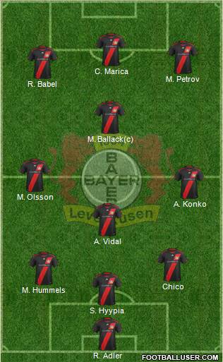 Bayer 04 Leverkusen Formation 2011