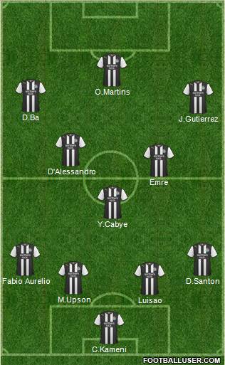 Newcastle United Formation 2011