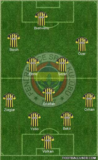 Fenerbahçe SK Formation 2011