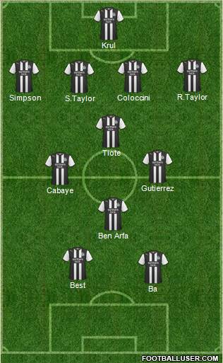 Newcastle United Formation 2011