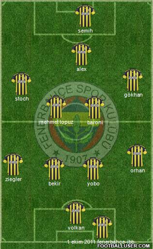 Fenerbahçe SK Formation 2011