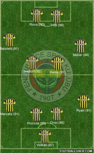 Fenerbahçe SK Formation 2011