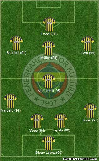 Fenerbahçe SK Formation 2011