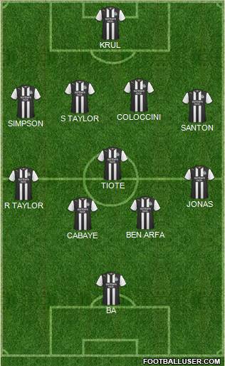 Newcastle United Formation 2011