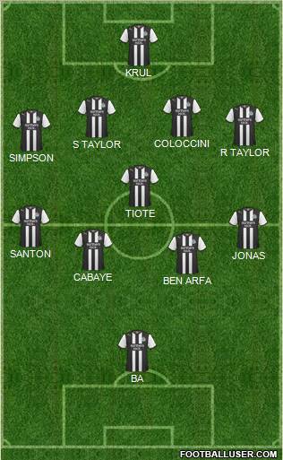 Newcastle United Formation 2011