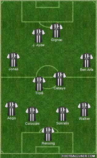 Newcastle United Formation 2011