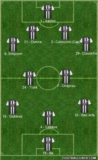 Newcastle United Formation 2011