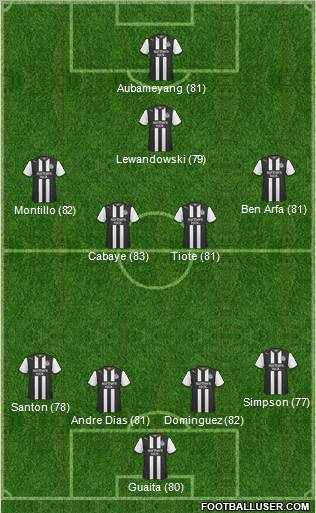 Newcastle United Formation 2011