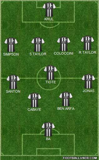 Newcastle United Formation 2011