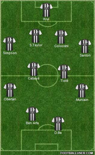 Newcastle United Formation 2011