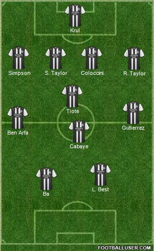 Newcastle United Formation 2011