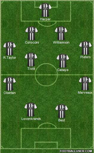 Newcastle United Formation 2011