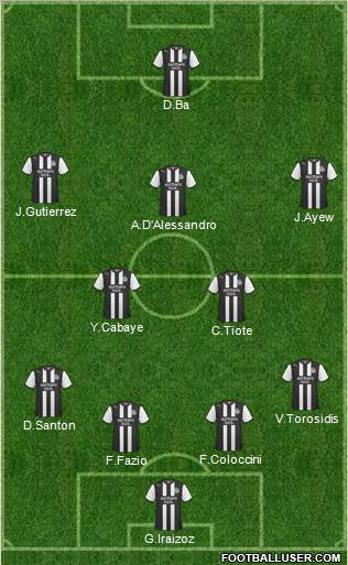 Newcastle United Formation 2011