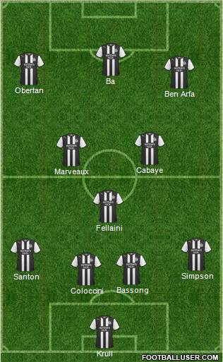 Newcastle United Formation 2011