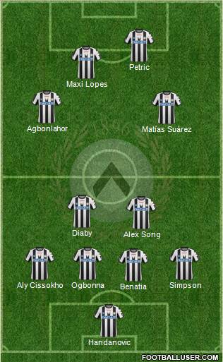 Udinese Formation 2011