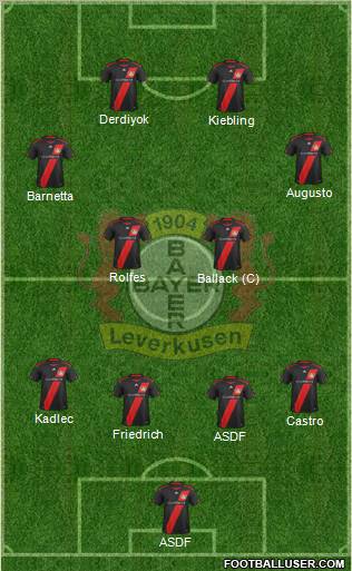 Bayer 04 Leverkusen Formation 2011