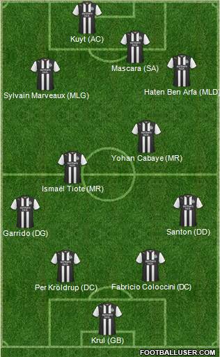 Newcastle United Formation 2011