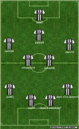 Newcastle United Formation 2011