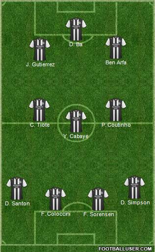 Newcastle United Formation 2011