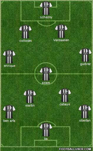 Newcastle United Formation 2011