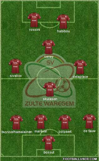 SV Zulte Waregem Formation 2011