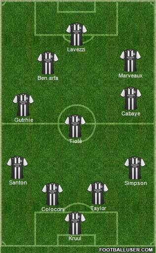 Newcastle United Formation 2011