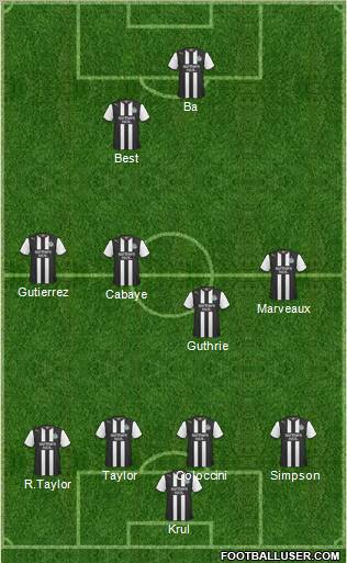 Newcastle United Formation 2011