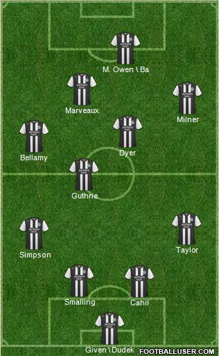 Newcastle United Formation 2011