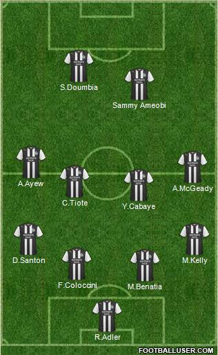 Newcastle United Formation 2011