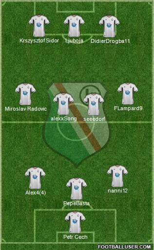 Legia Warszawa Formation 2011