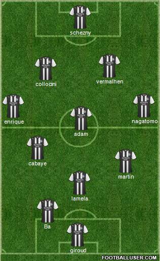 Newcastle United Formation 2011