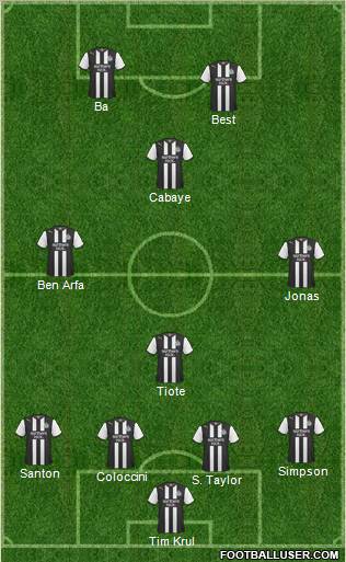 Newcastle United Formation 2011