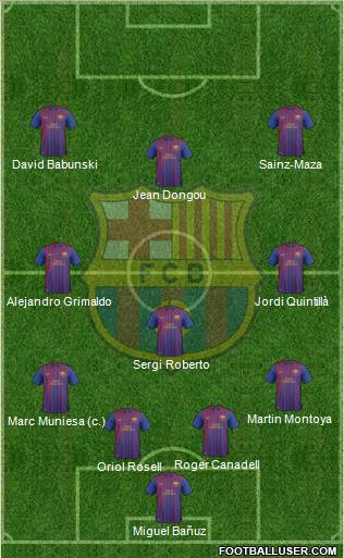 F.C. Barcelona B Formation 2011