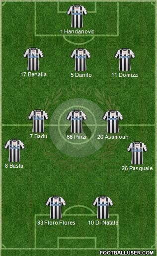 Udinese Formation 2011