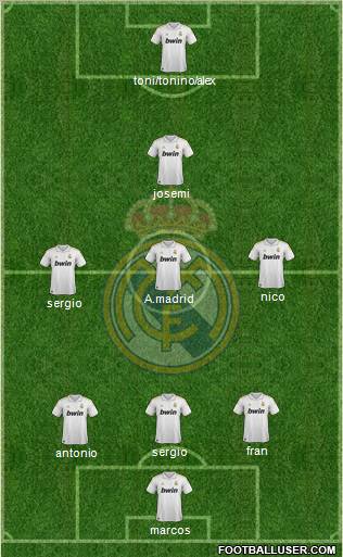 Real Madrid C.F. Formation 2011