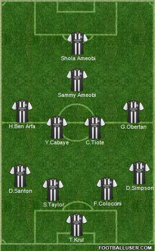 Newcastle United Formation 2011