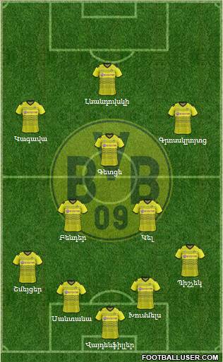 Borussia Dortmund Formation 2011