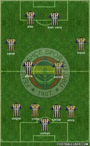 Fenerbahçe SK Formation 2011