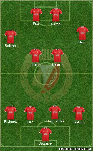 Widzew Lodz Formation 2011