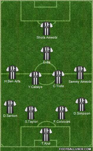 Newcastle United Formation 2011