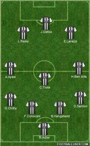 Newcastle United Formation 2011