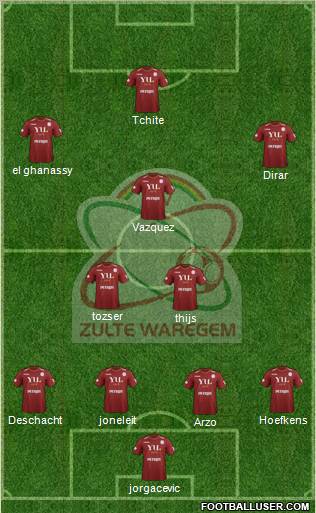 SV Zulte Waregem Formation 2011