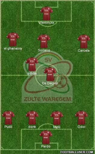 SV Zulte Waregem Formation 2011