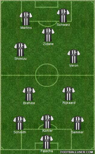 Newcastle United Formation 2011