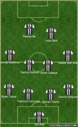 Newcastle United Formation 2011