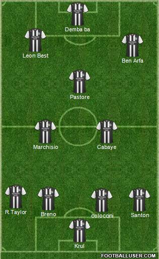 Newcastle United Formation 2011