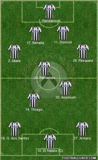 Udinese Formation 2011