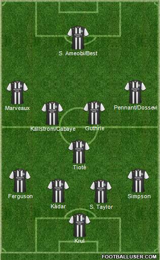 Newcastle United Formation 2011