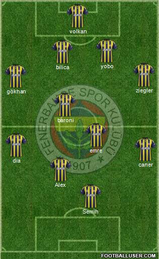 Fenerbahçe SK Formation 2011